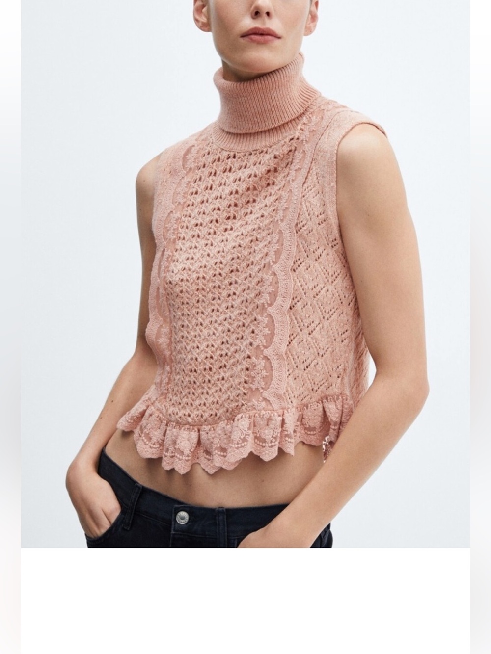 Mango sleeveless turtleneck
